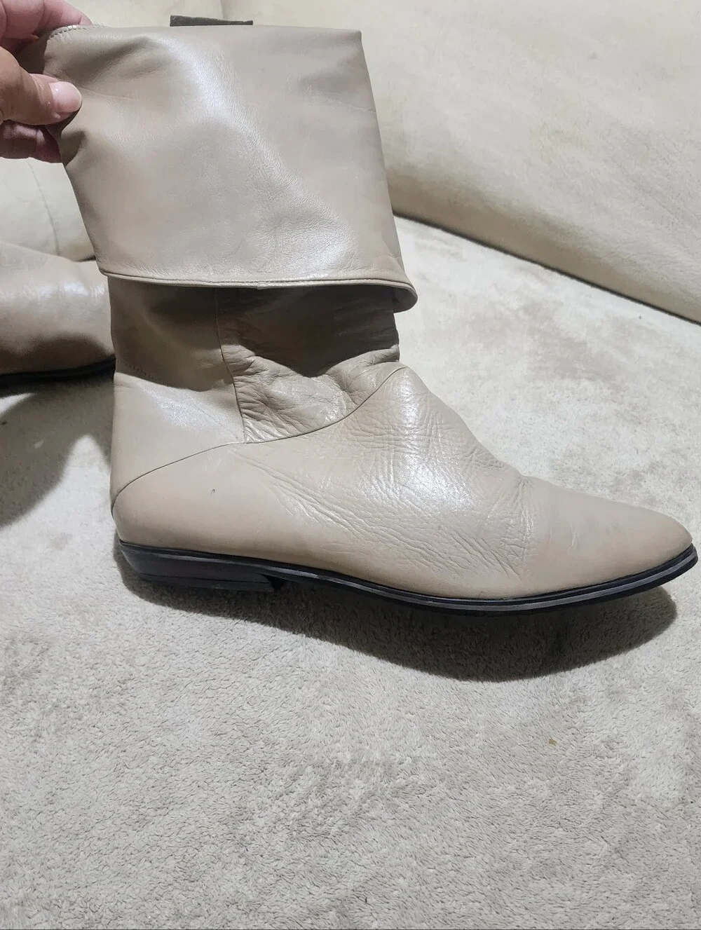 Nine West LTD.edition Women's Over-the-Knee Leather Boots in Taupe